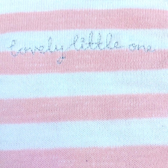 H&M Toddler Girl Pink and White Striped Sweater - Picture 2 of 5